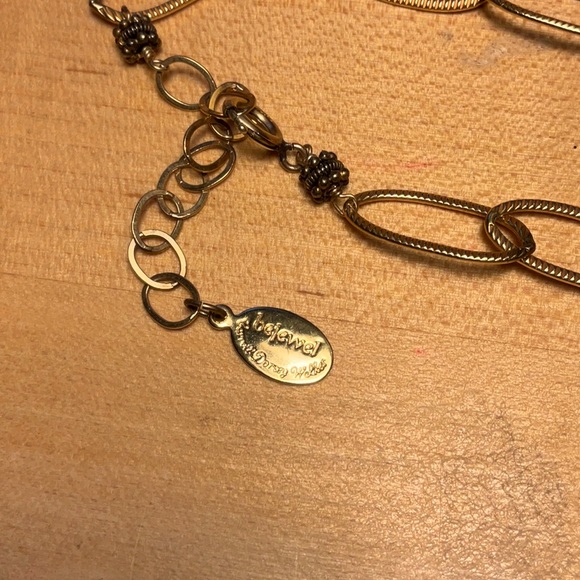 Bejeweled costume gold filled necklace - Picture 2 of 10